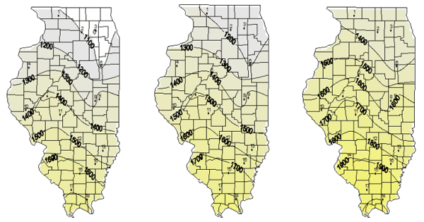 Degree-day map