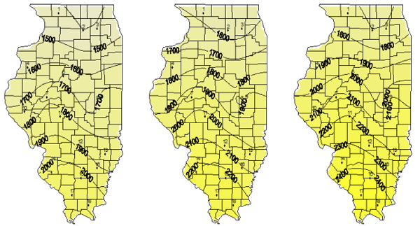 degree day map for July 22